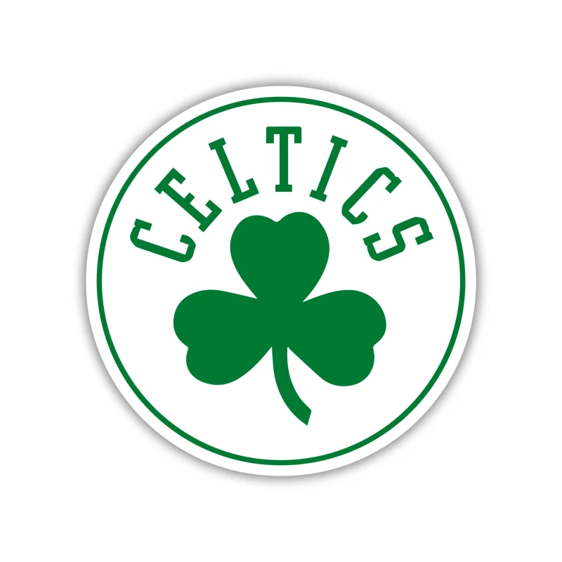 Boston Celtics - White Circle With Clover - Temporary Tattoo