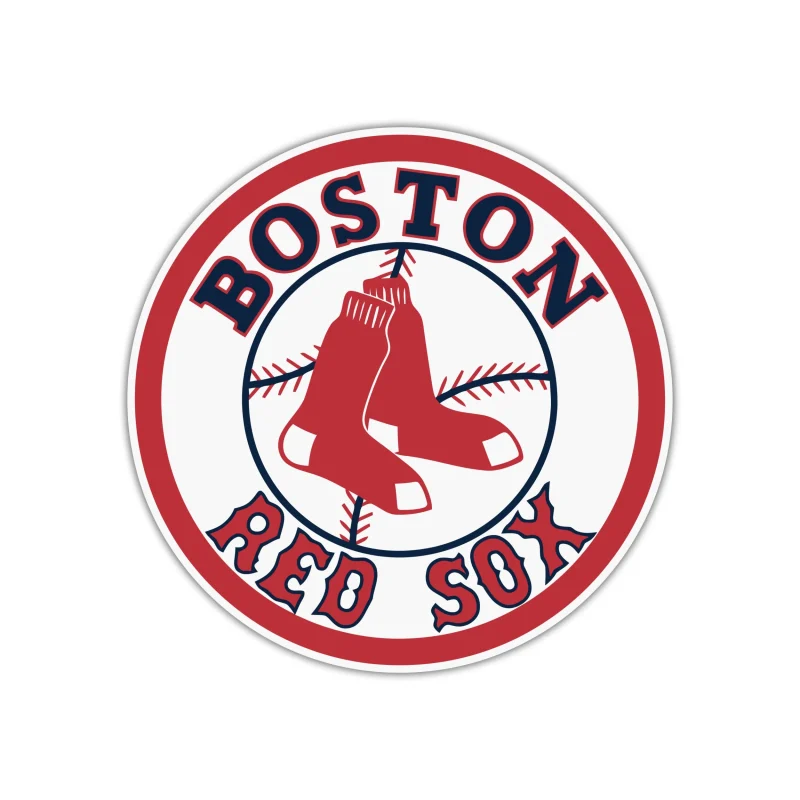 Boston Red Sox - Circle with Socks and Baseball - Iron On DTF Transfer - Custom Size