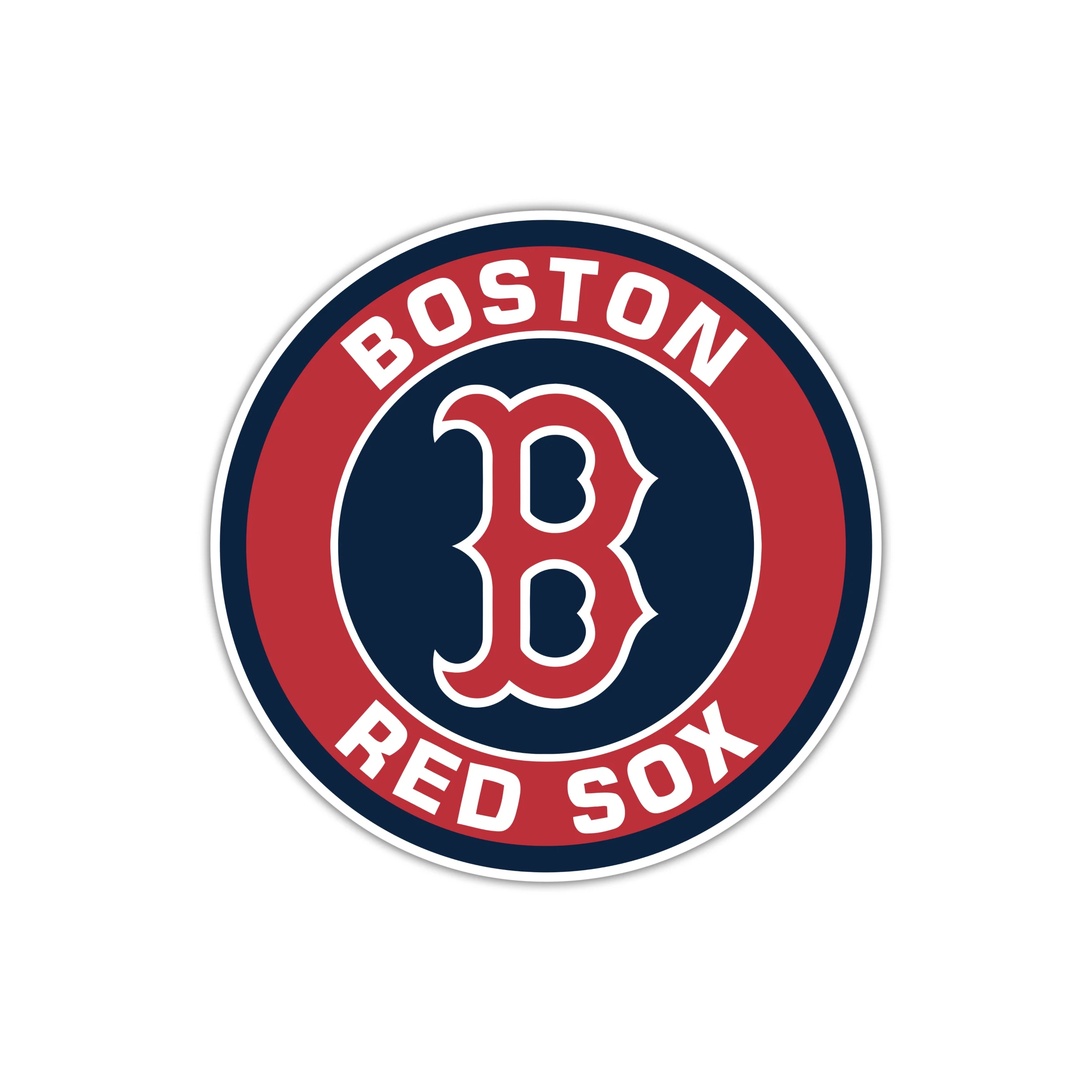 Boston Red Sox - Red And Blue Circle - Full Color Vinyl Sticker - Custom Size