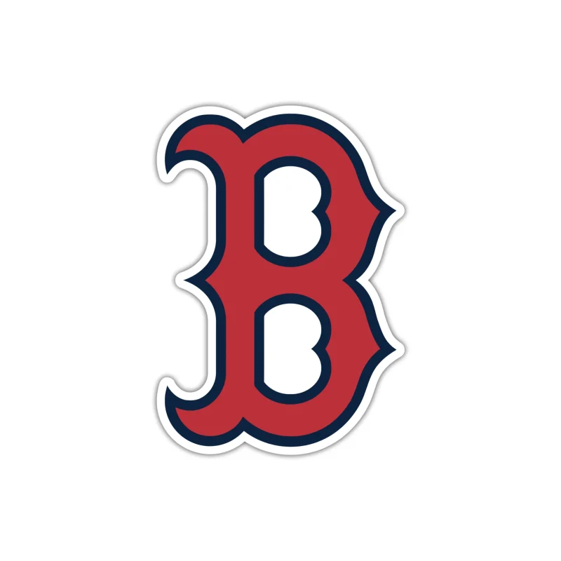 Boston Red Sox - Red B With Blue Outline - Temporary Tattoo