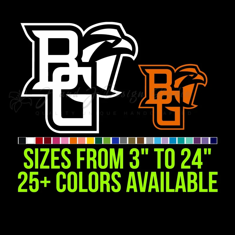 Bowling Green Falcons Vinyl Decal - Custom Size