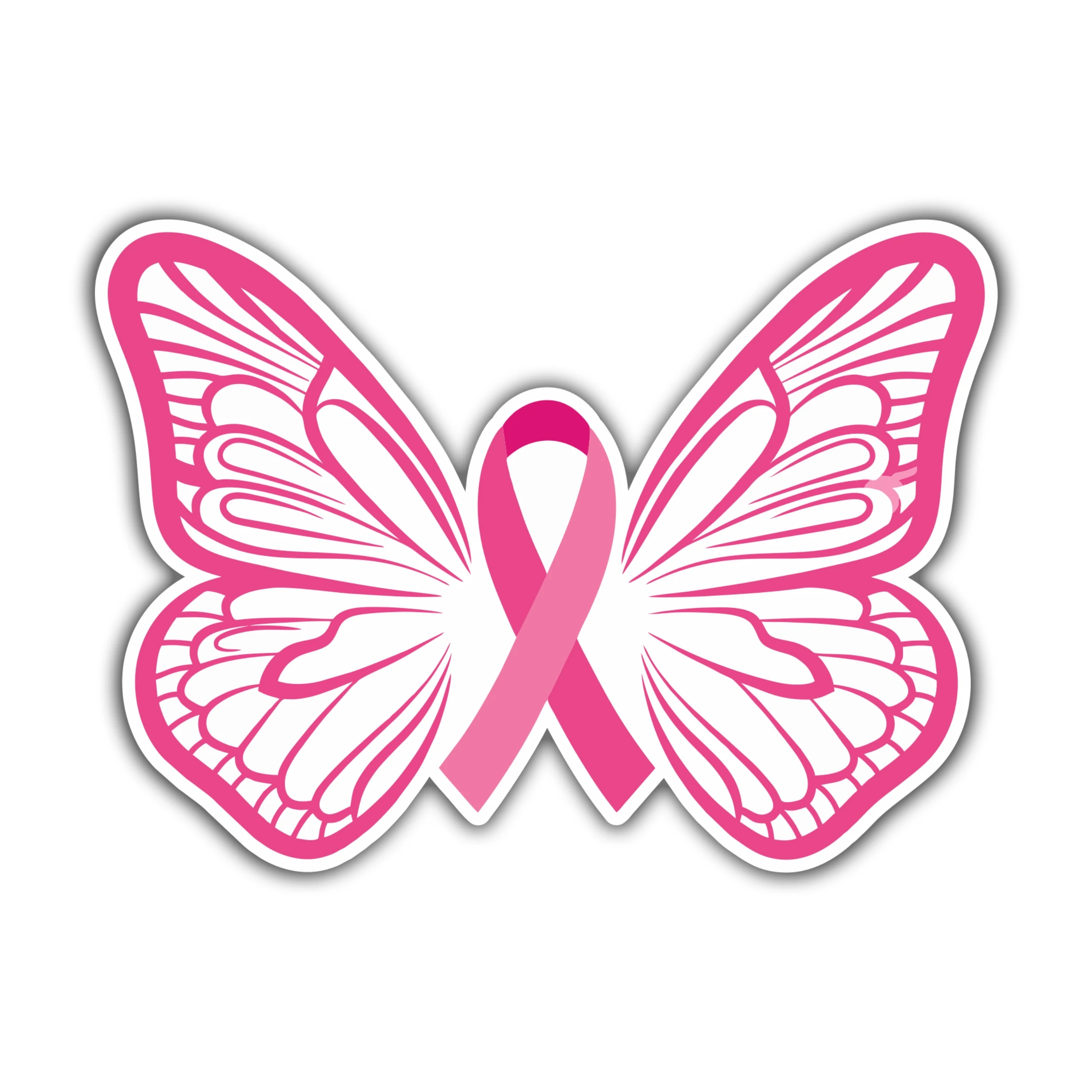 Breast Cancer Awareness Full Color Vinyl Decal - Custom Size