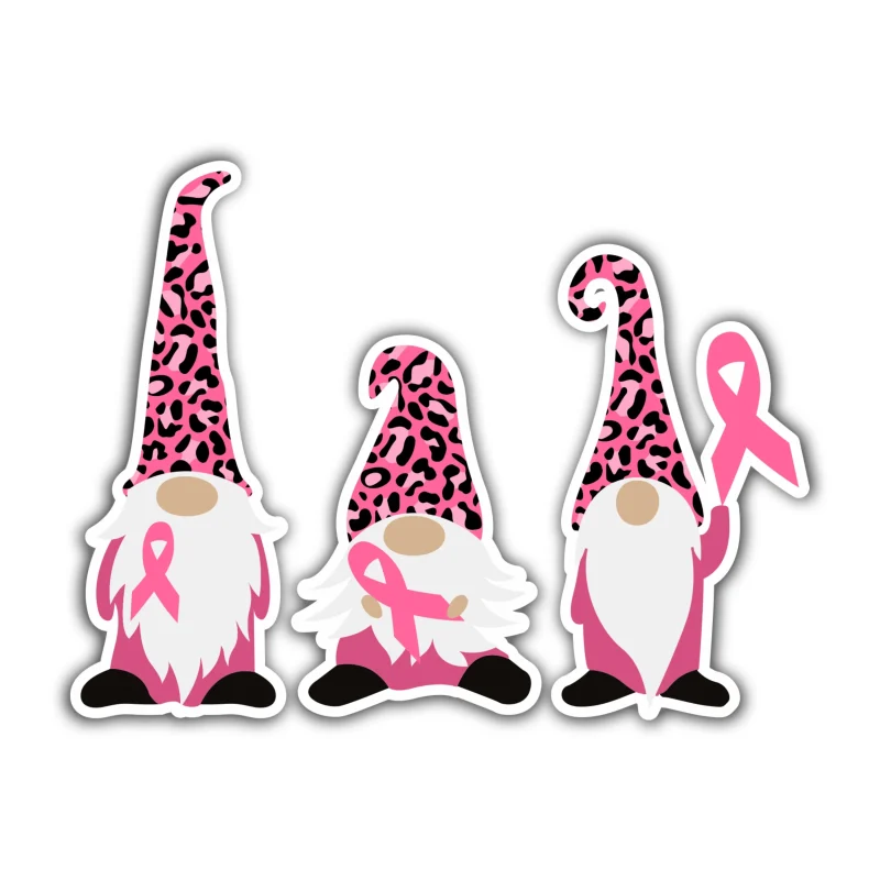Breast Cancer Awareness Full Color Vinyl Decal - Custom Size