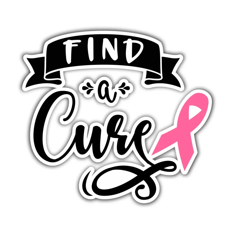 Breast Cancer Awareness Full Color Vinyl Decal - Custom Size