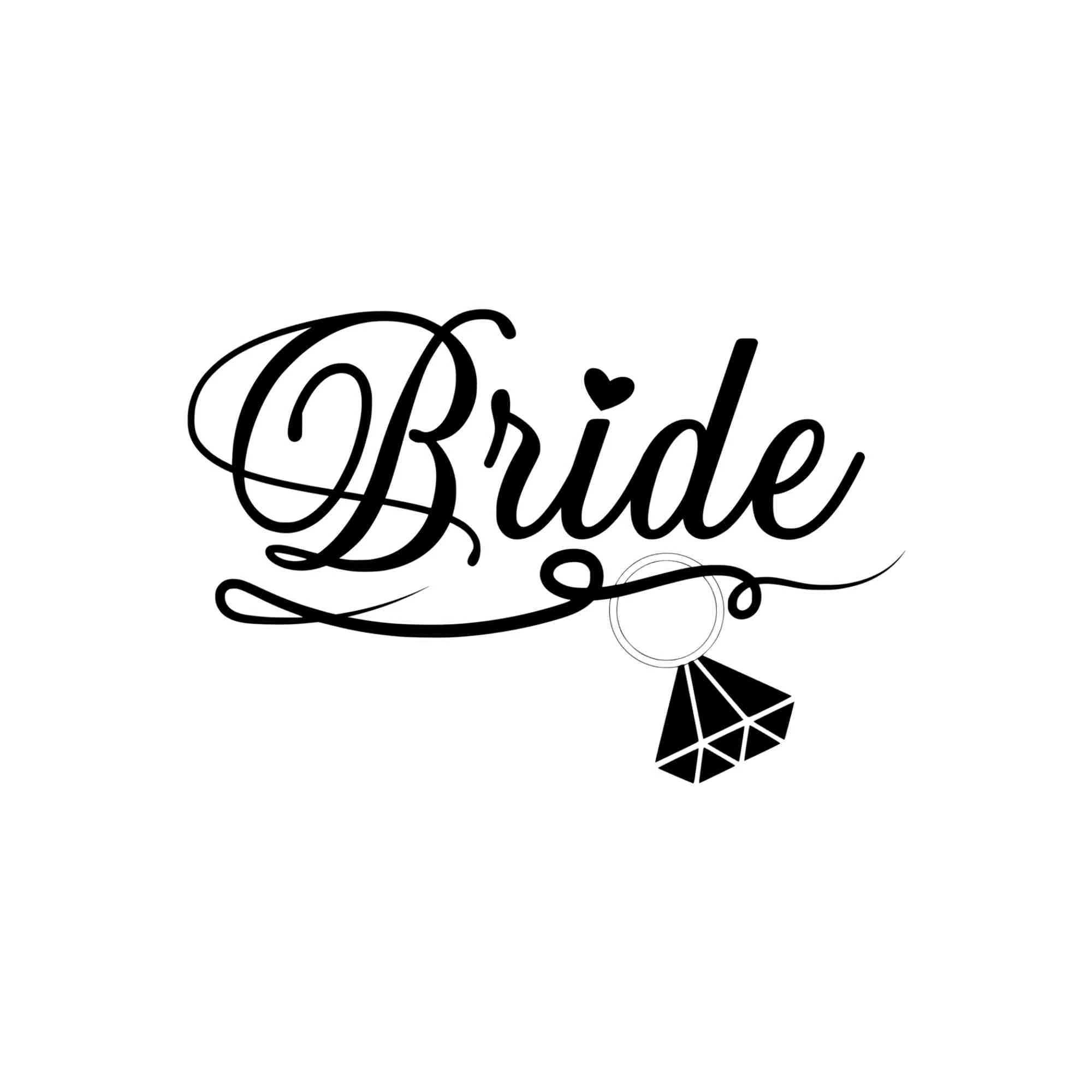 Bride - Vinyl Decal - Custom Size