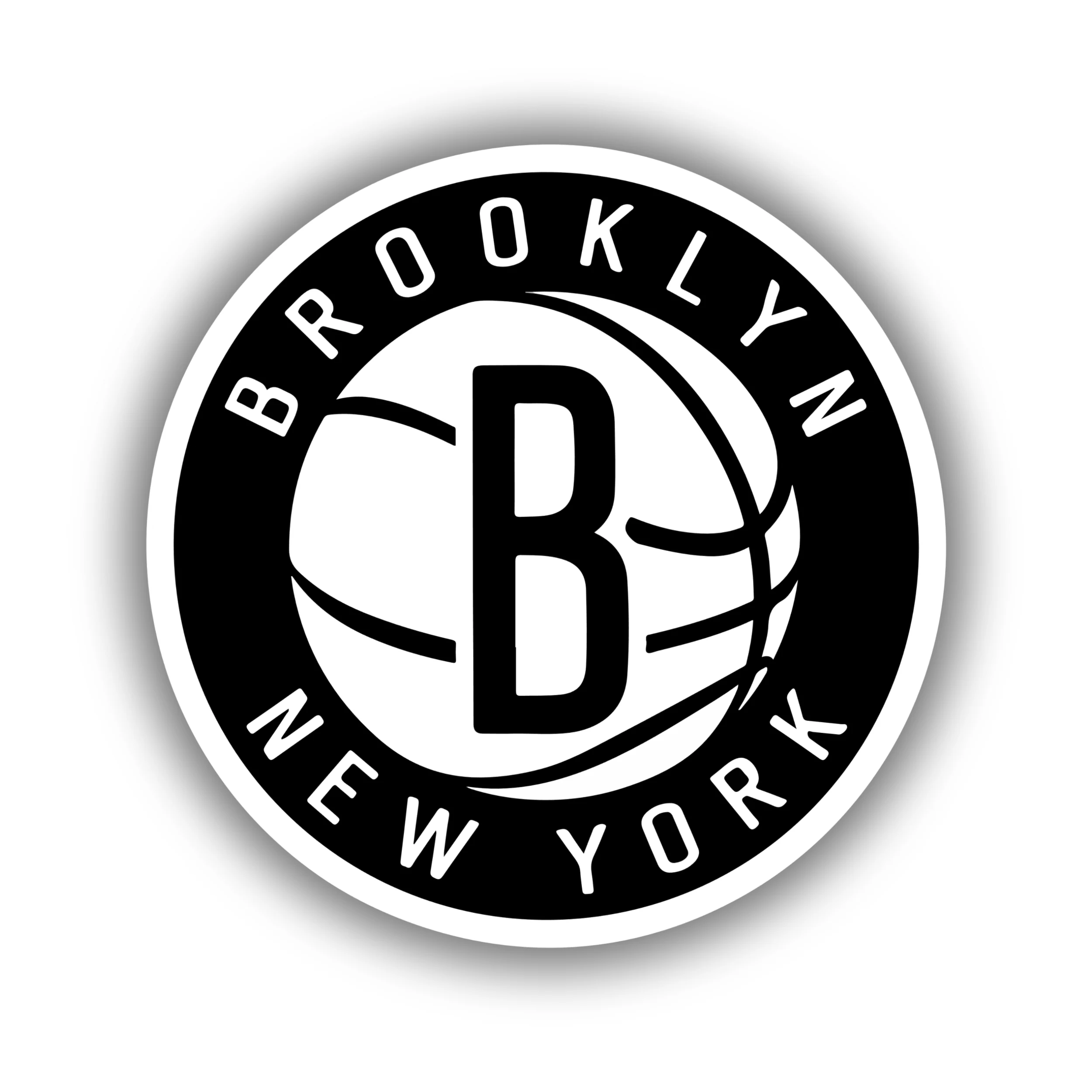 Brooklyn Nets - Basketball Brooklyn New York - Full Color Vinyl Sticker - Custom Size