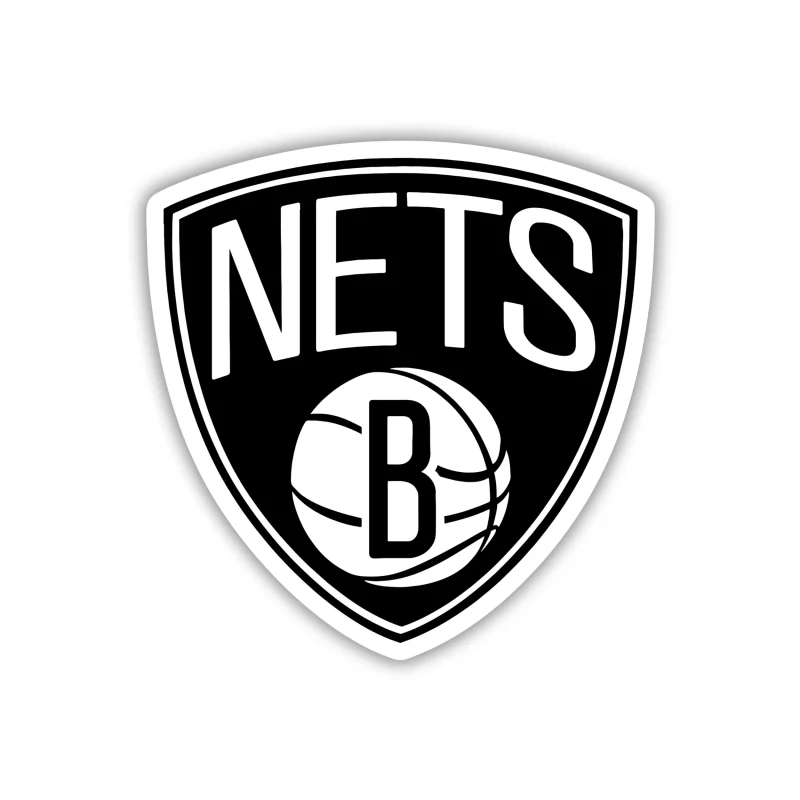 Brooklyn Nets - Basketball With Nets - Iron On DTF Transfer - Custom Size