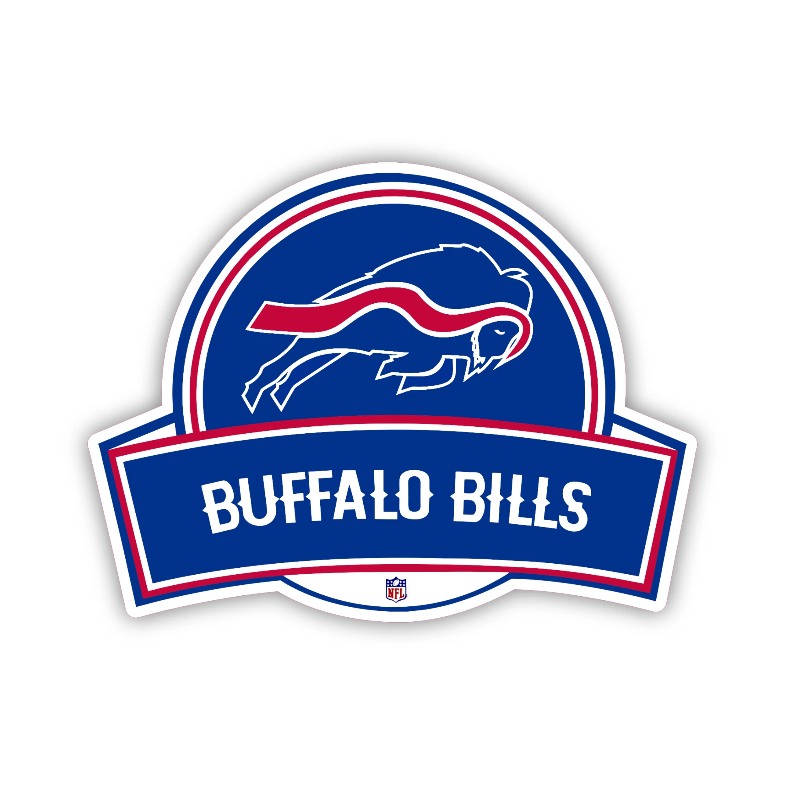 Buffalo Bills - Blue Buffalo with White Lettering - Temporary Tattoo