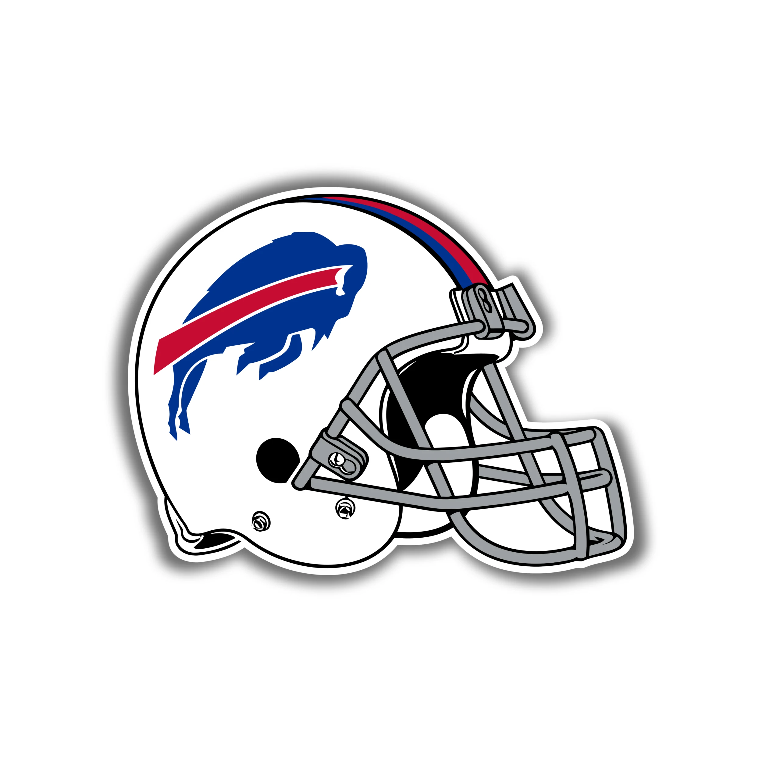 Buffalo Bills - Helmet - Full Color Vinyl Sticker - Custom Size