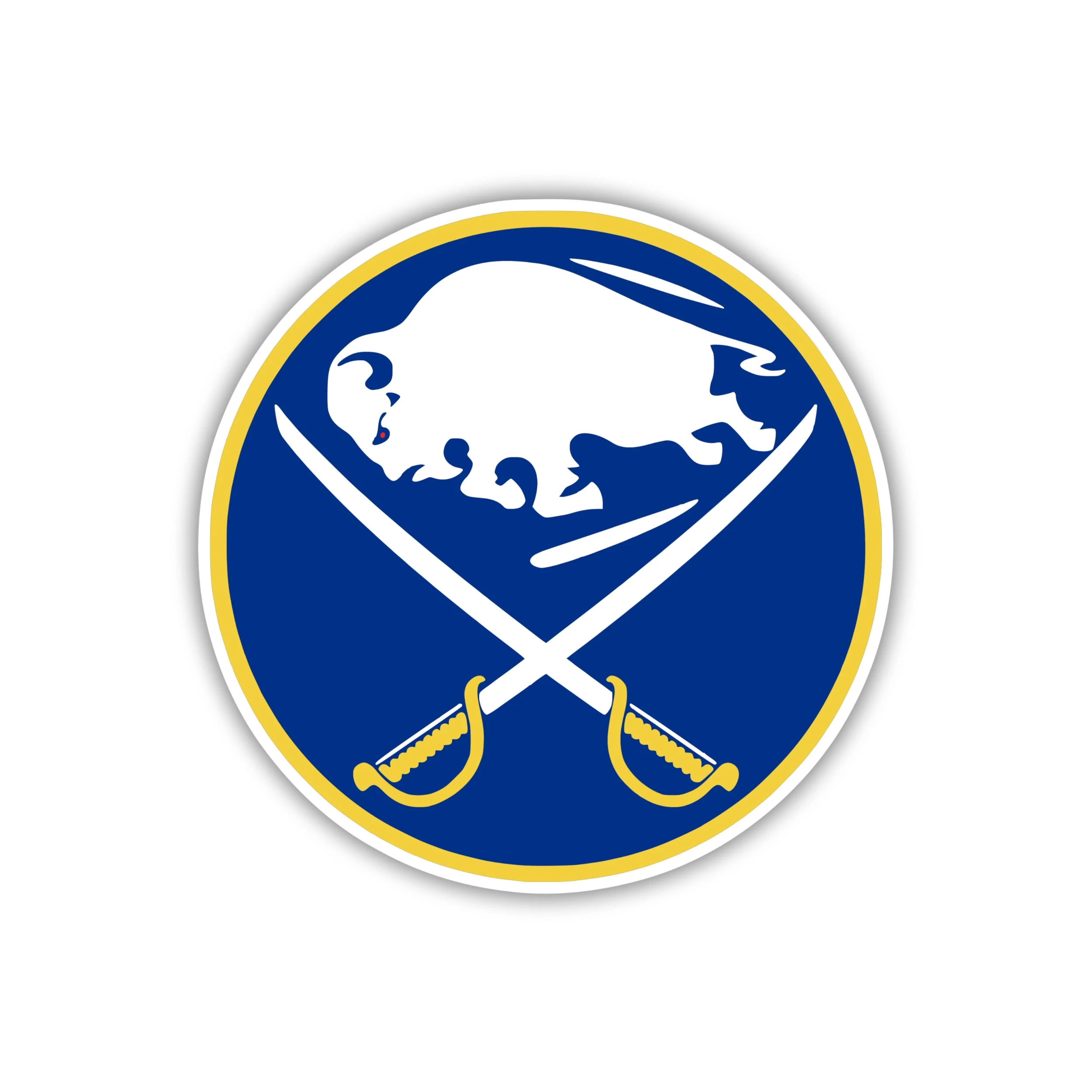 Buffalo Sabres - Blue Circle Logo - Iron On DTF Transfer - Custom Size