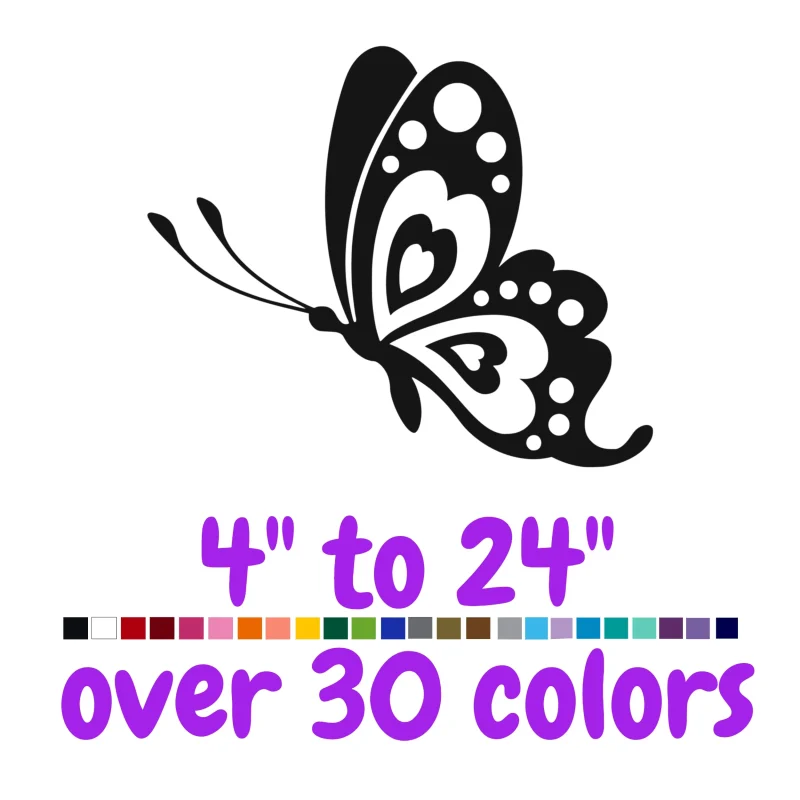 Butterfly Vinyl Decal - Custom Size