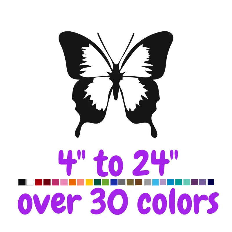 Butterfly Vinyl Decal - Custom Size