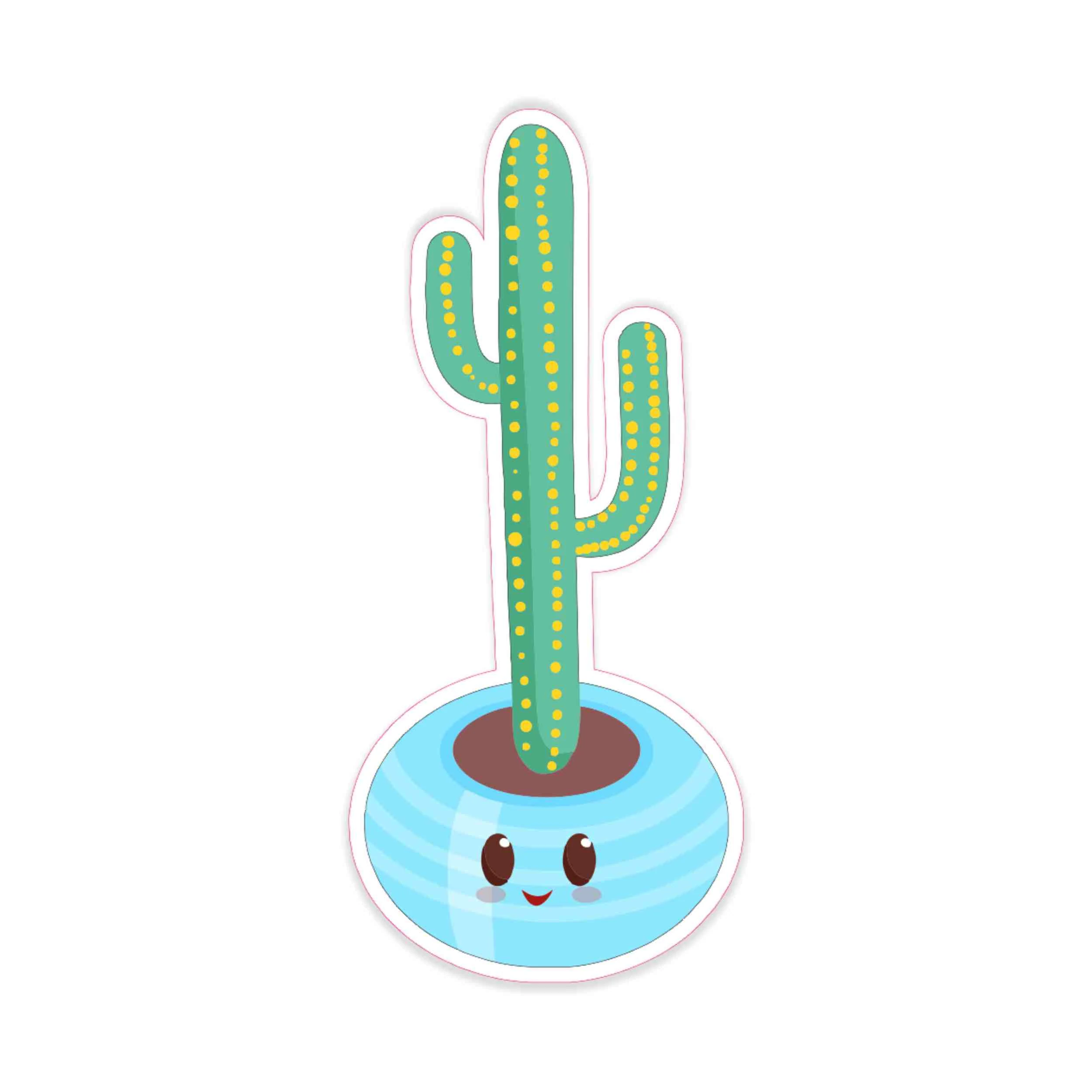 Cactus Full Color Vinyl Decal - Custom Size
