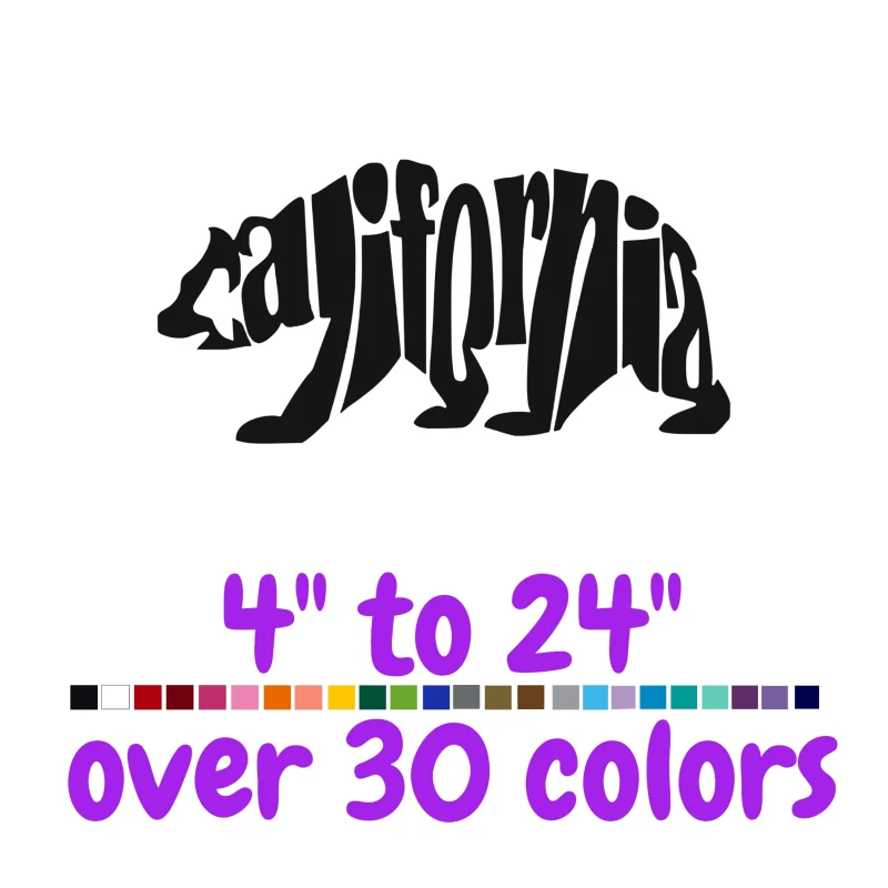 California Vinyl Decal - Custom Size
