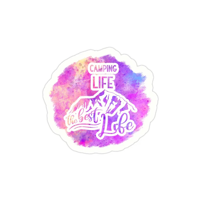 Camping Life is the Best Life Full Color Vinyl Decal - Custom Size