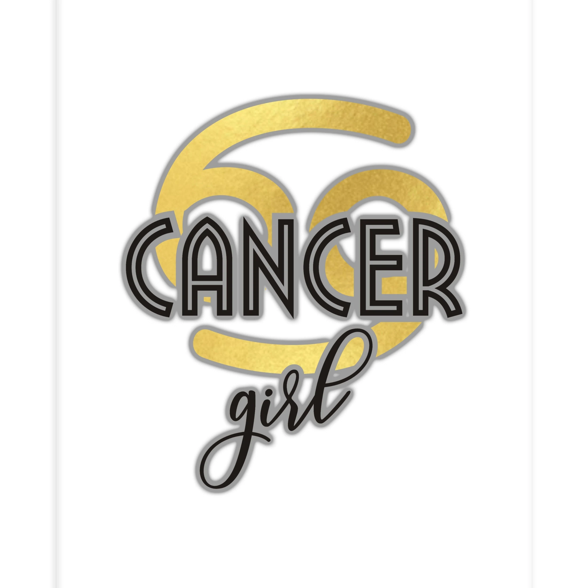 Cancer Girl- Full Color Vinyl Decal - Custom Size