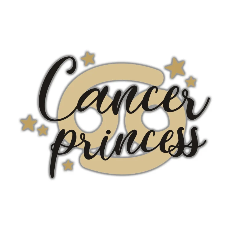 Cancer Princess - Full Color Vinyl Decal - Custom Size