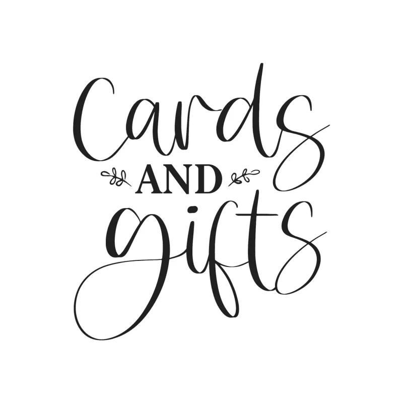Card And Gifts - Vinyl Decal - Custom Size