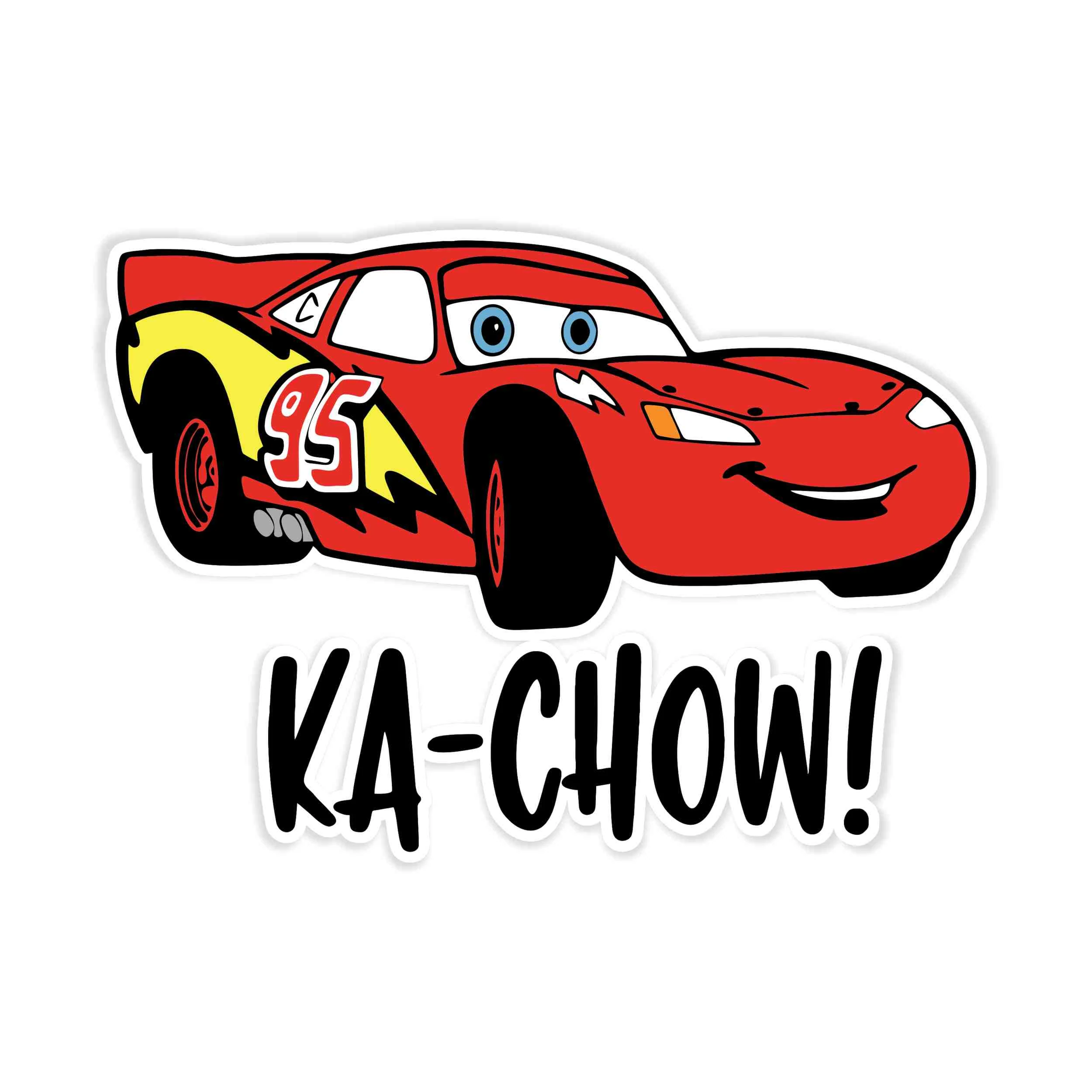 Cars Lightning McQueen Full Color Vinyl Sticker - Custom Size