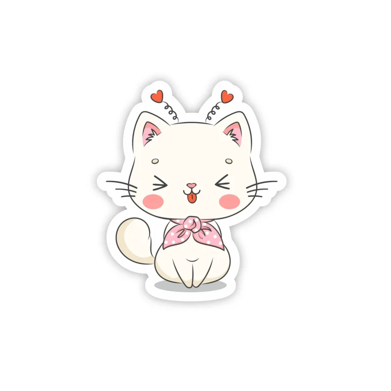 Cat Full Color Vinyl Decal - Custom Size