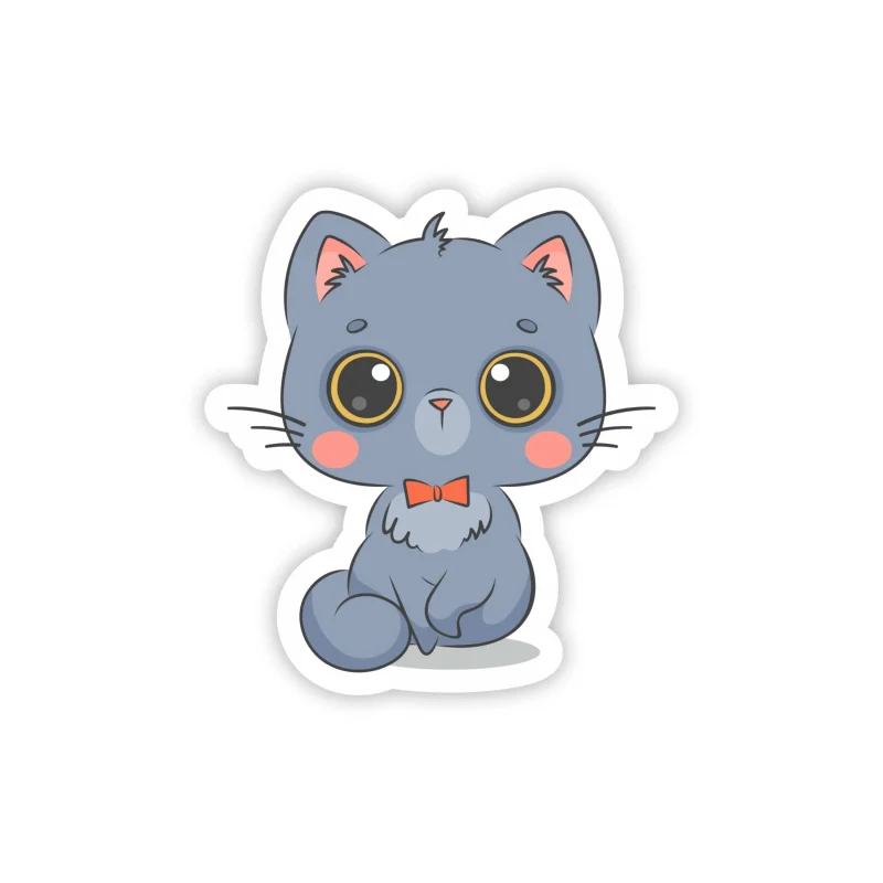 Cat Full Color Vinyl Decal - Custom Size