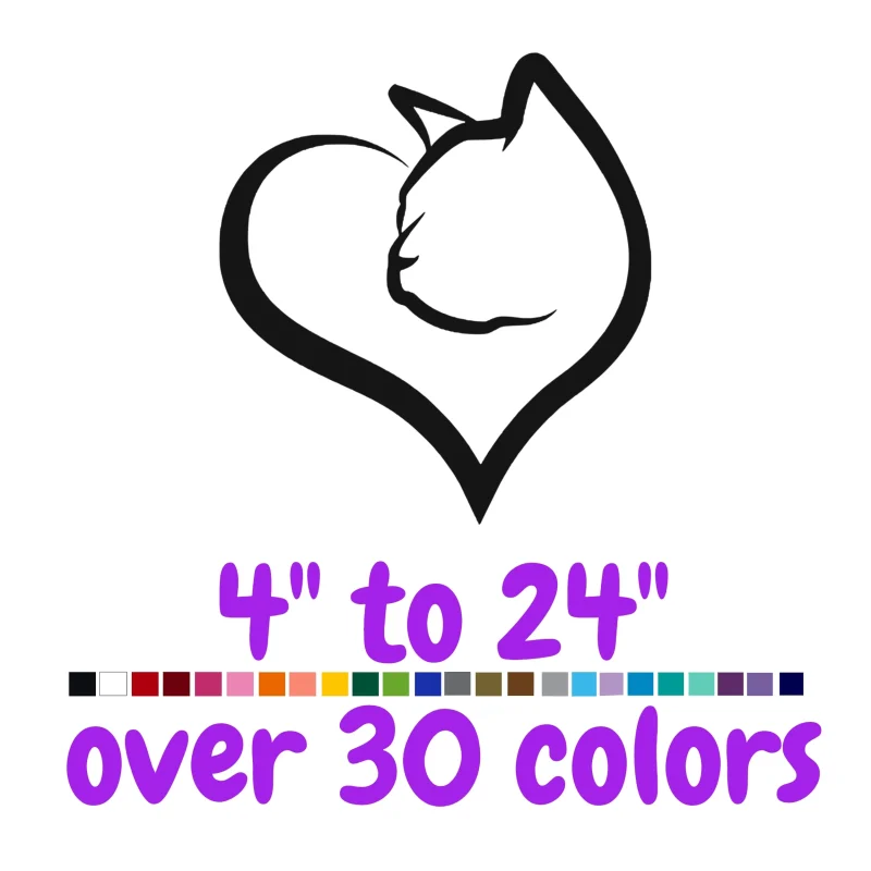 Cat Vinyl Decal - Custom Size