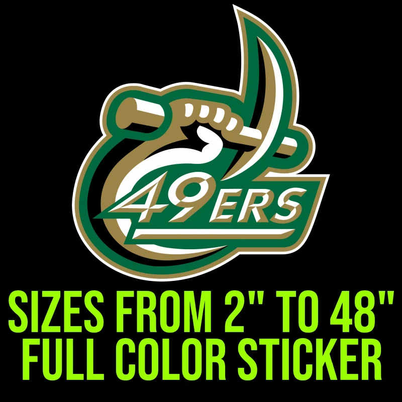 Charlotte 49ers Full Color Vinyl Decal - Custom Size