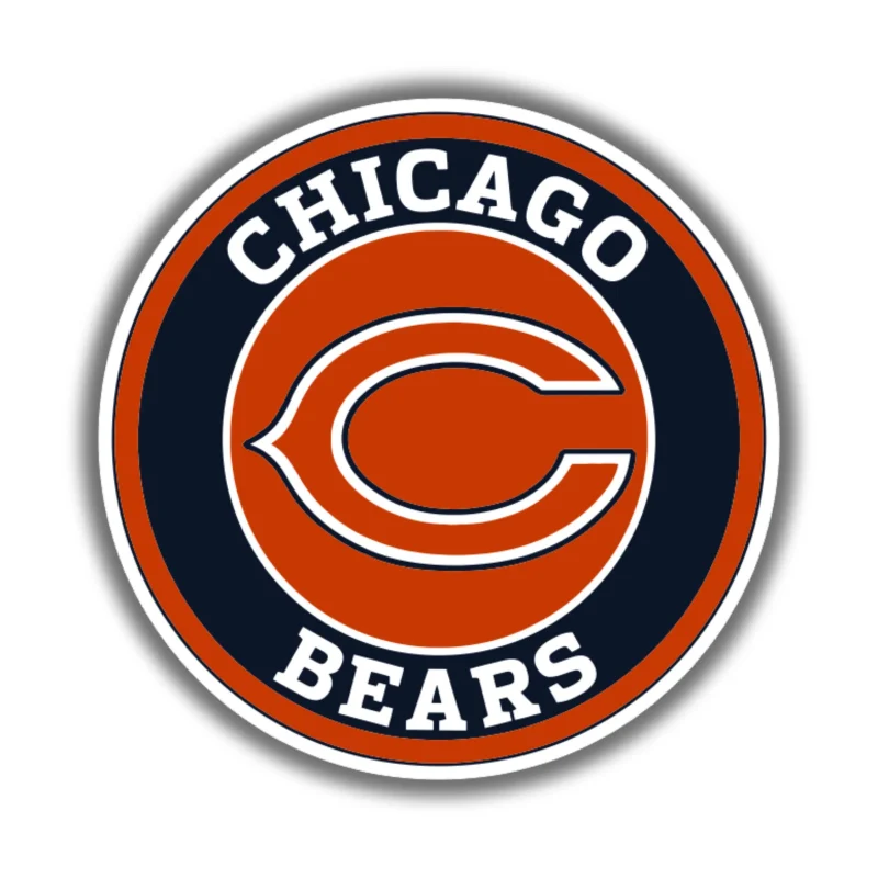 Chicago Bears - Circle with C - Temporary Tattoo
