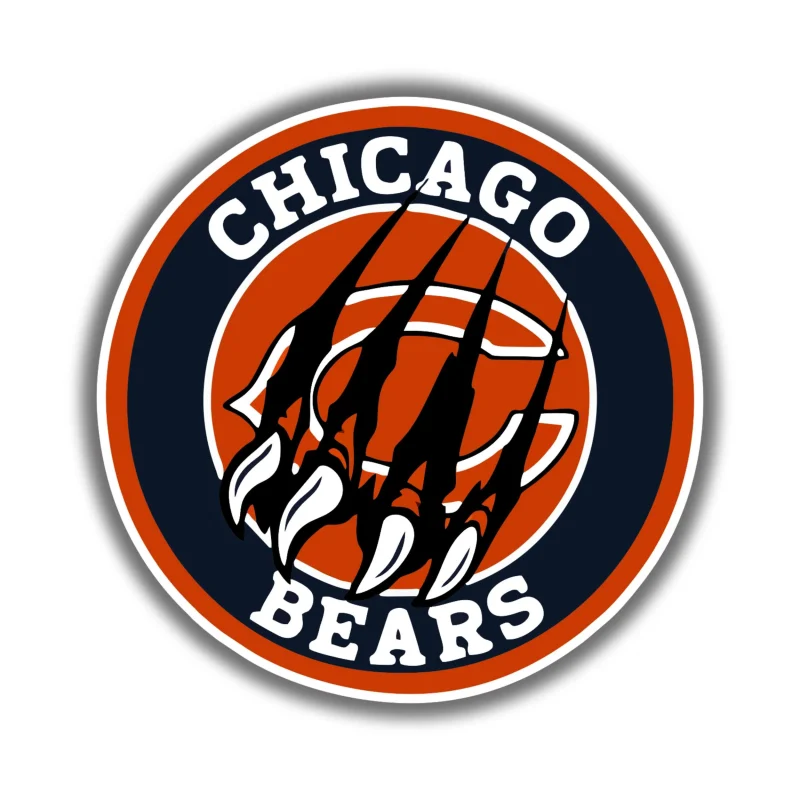Chicago Bears - Circle with Claws - Temporary Tattoo