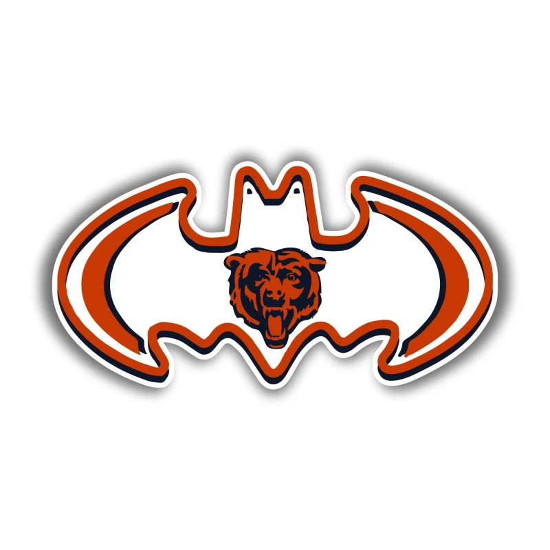 Chicago Bears Full Color Vinyl Sticker - Custom Size