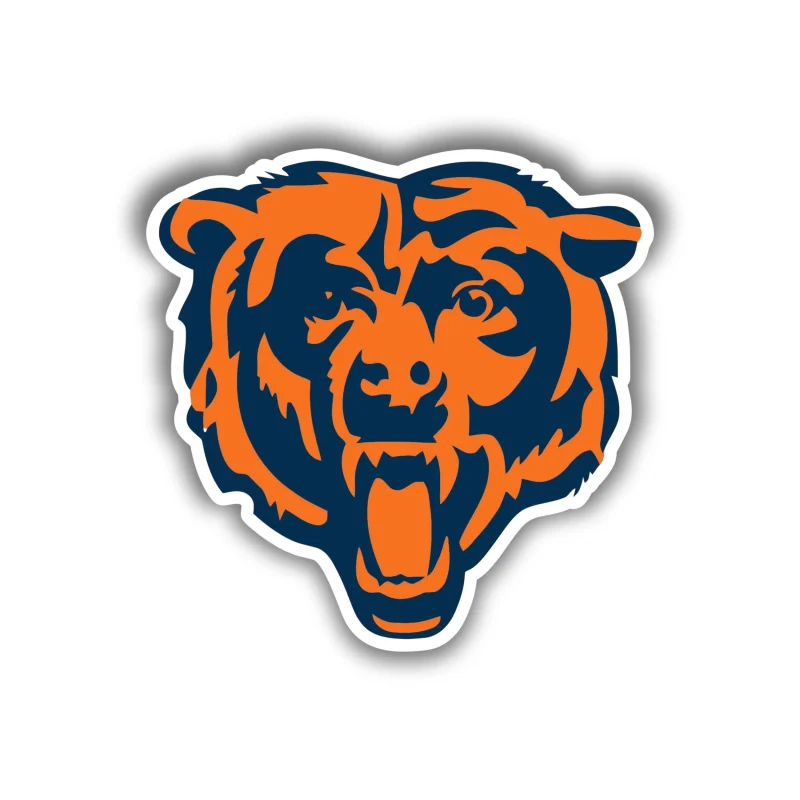 Chicago Bears Full Color Vinyl Sticker - Custom Size