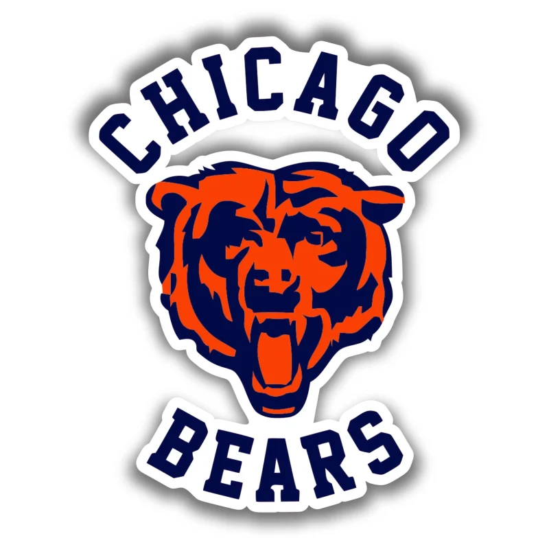 Chicago Bears Full Color Vinyl Sticker - Custom Size