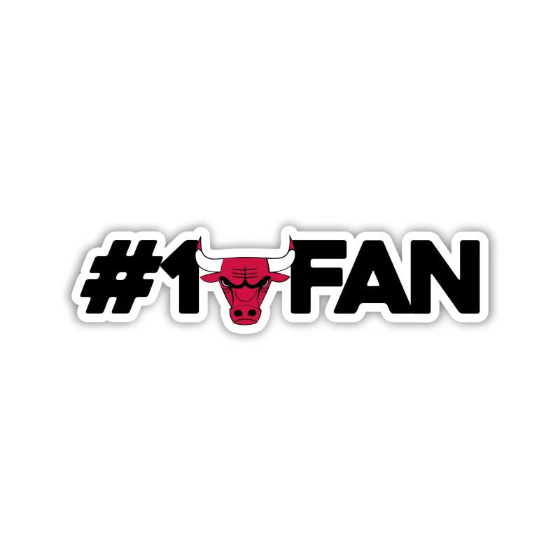 Chicago Bulls - #1 Fan - Iron On DTF Transfer - Custom Size
