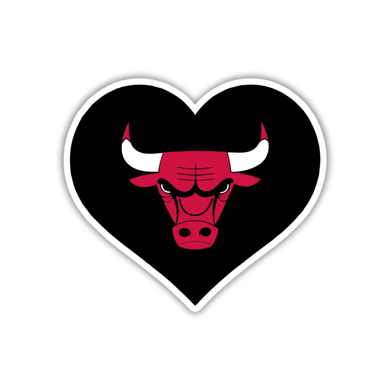 Chicago Bulls - Heart - Temporary Tattoo
