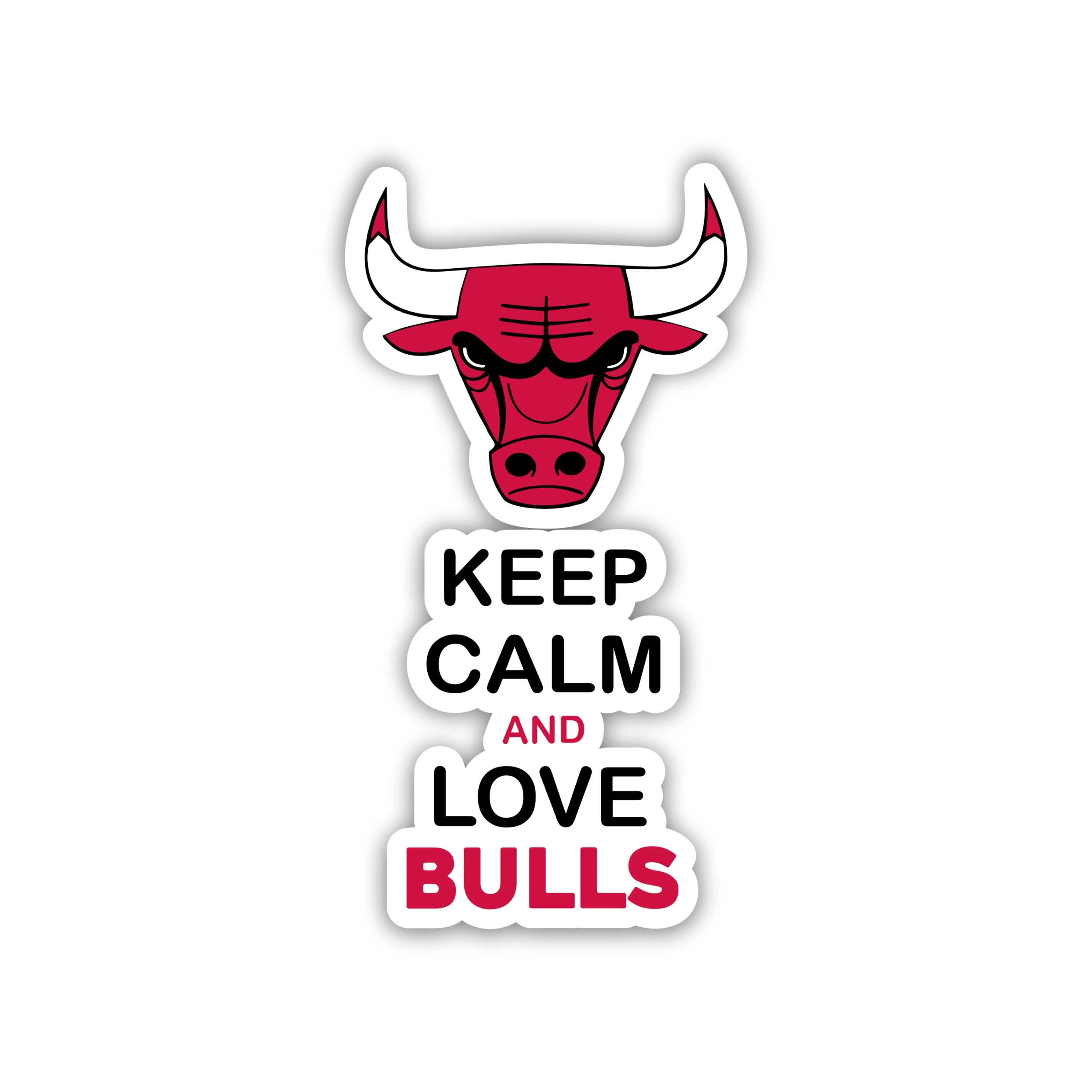 Chicago Bulls - Keep Calm And Love Bulls - Iron On DTF Transfer - Custom Size