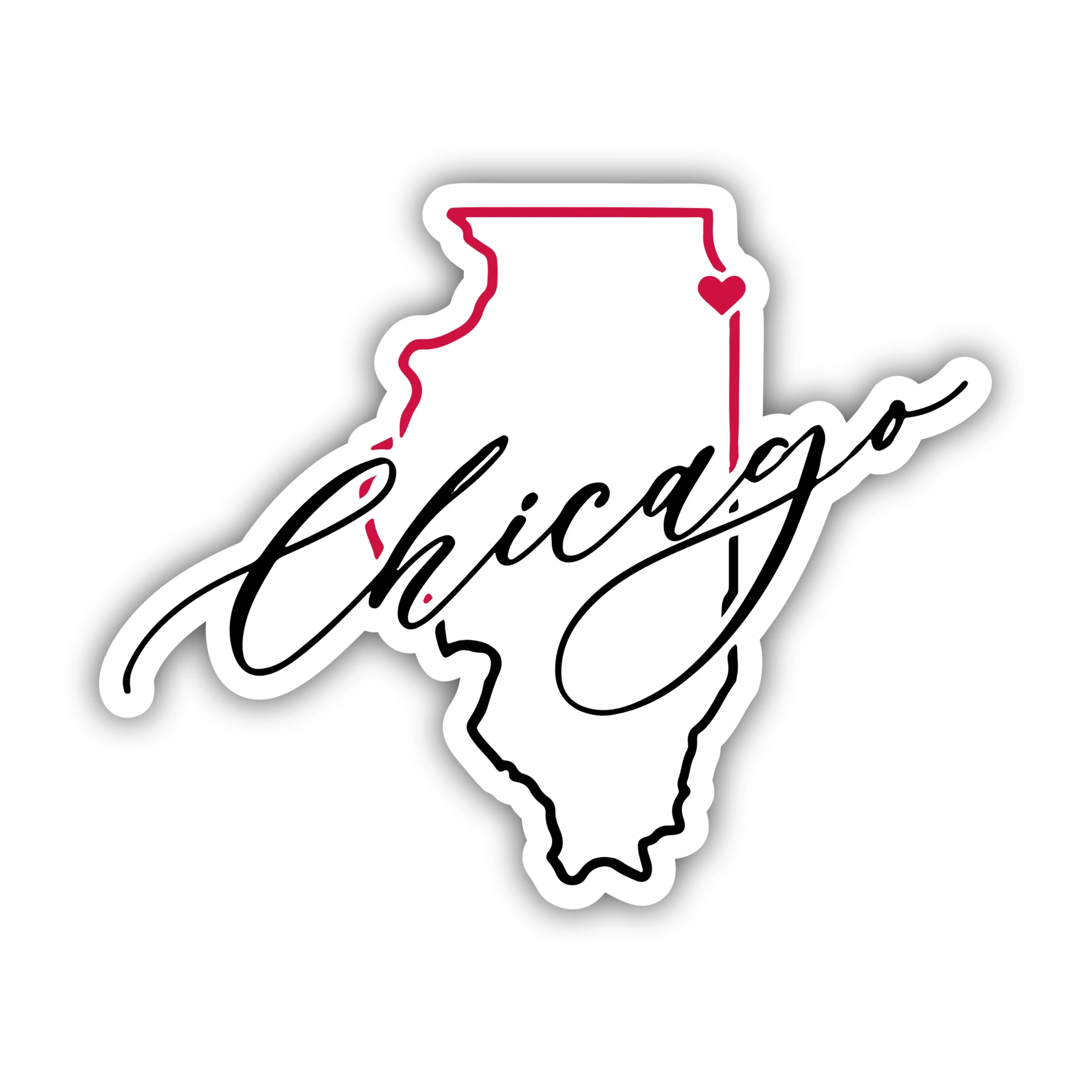 Chicago Bulls - State With Chicago - Iron On DTF Transfer - Custom Size