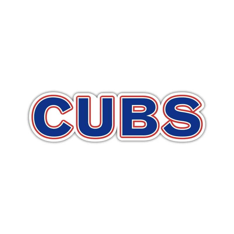 Chicago Cubs - Cubs - Full Color Vinyl Sticker - Custom Size