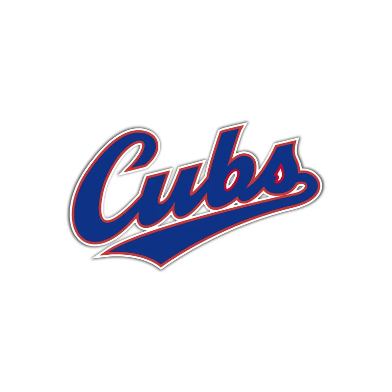 Chicago Cubs - Cursive Cubs - Iron On DTF Transfer - Custom Size