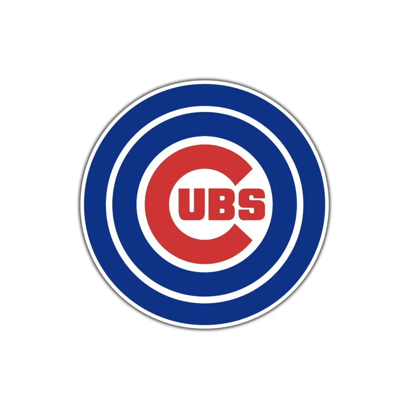 Chicago Cubs - Double Circle With Cubs In Middle - Temporary Tattoo