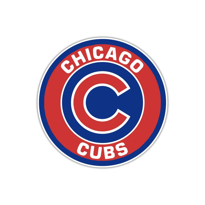 Chicago Cubs - Red And Blue Circle With C - Temporary Tattoo