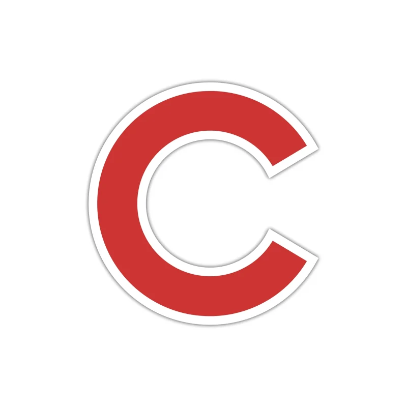 Chicago Cubs - Red C - Full Color Vinyl Sticker - Custom Size