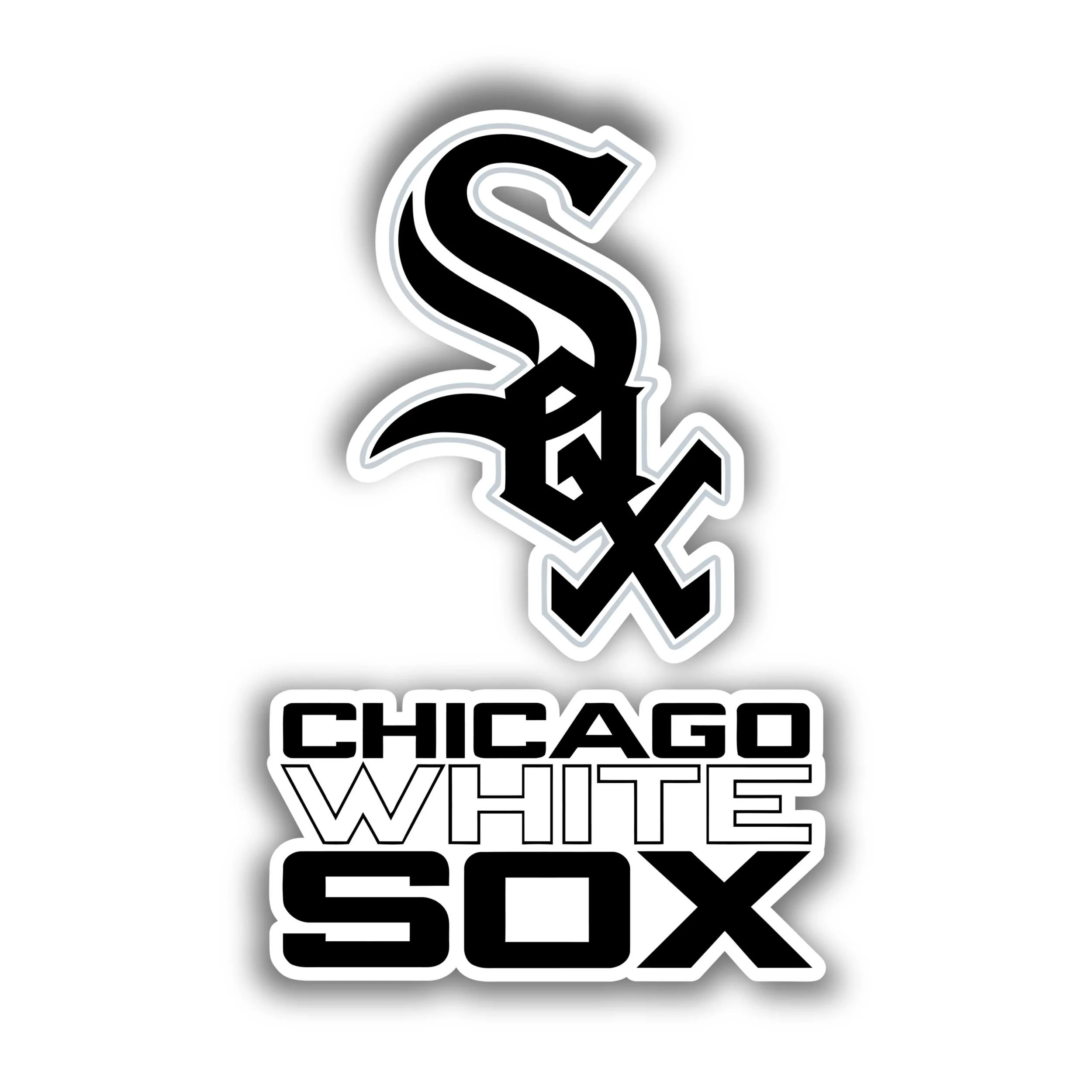 Chicago White Sox - Sox with Name on Bottom - Iron On DTF Transfer - Custom Size