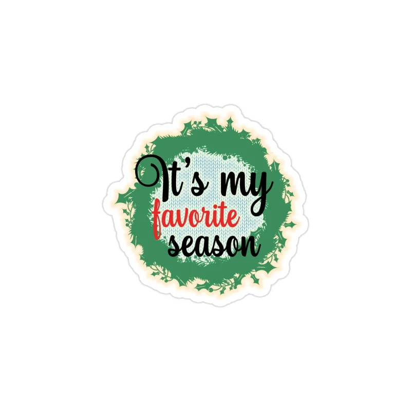 Christmas Season Full Color Vinyl Sticker - Custom Size