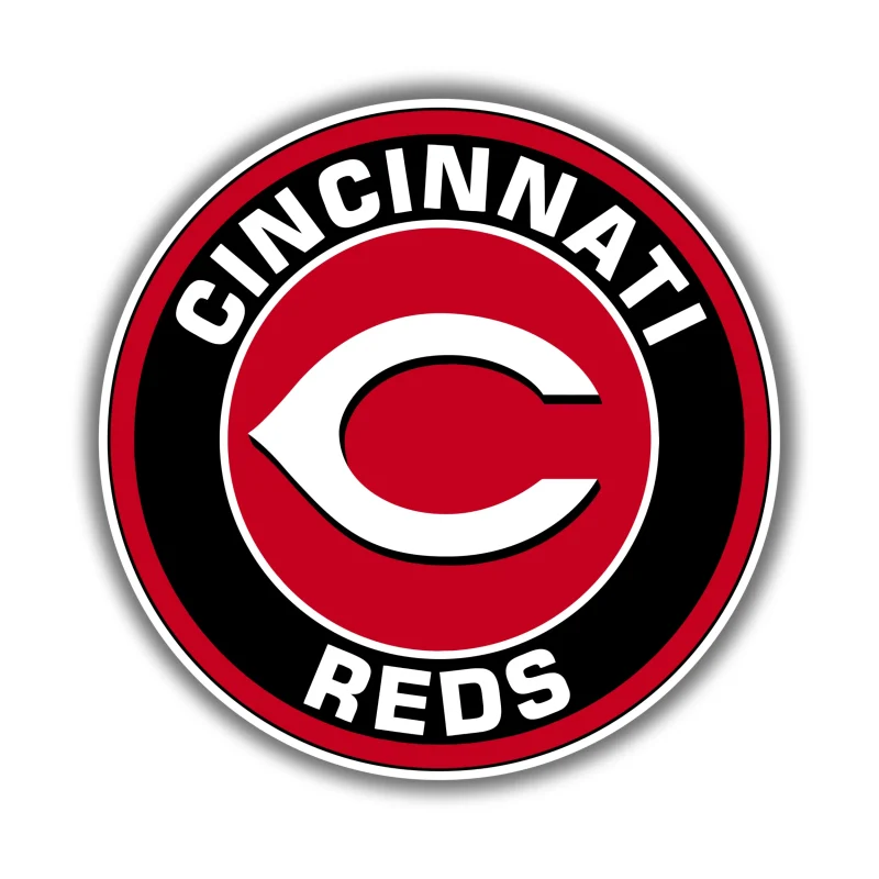 Cincinnati Reds - Black and Red Circle - Temporary Tattoo