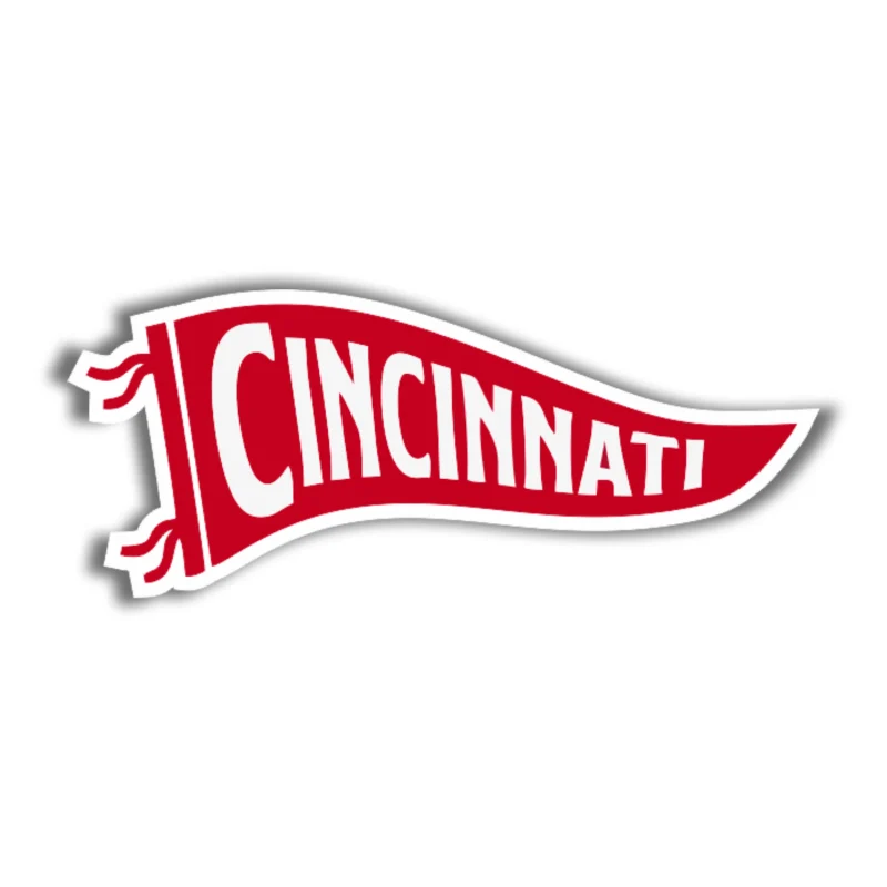 Cincinnati Reds - Pennants - Iron On DTF Transfer - Custom Size