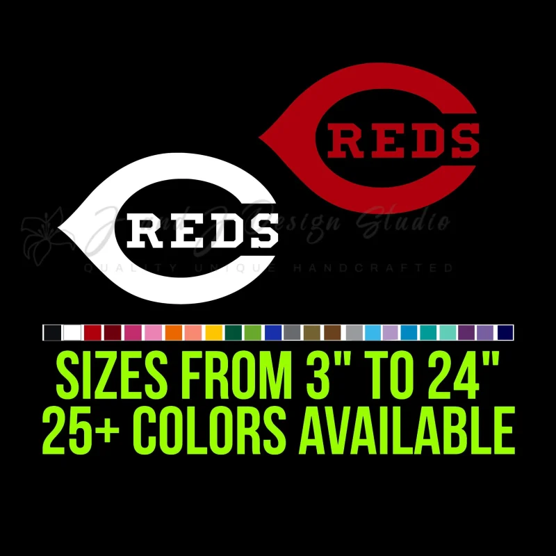 Cincinnati Reds Vinyl Decal - Custom Size