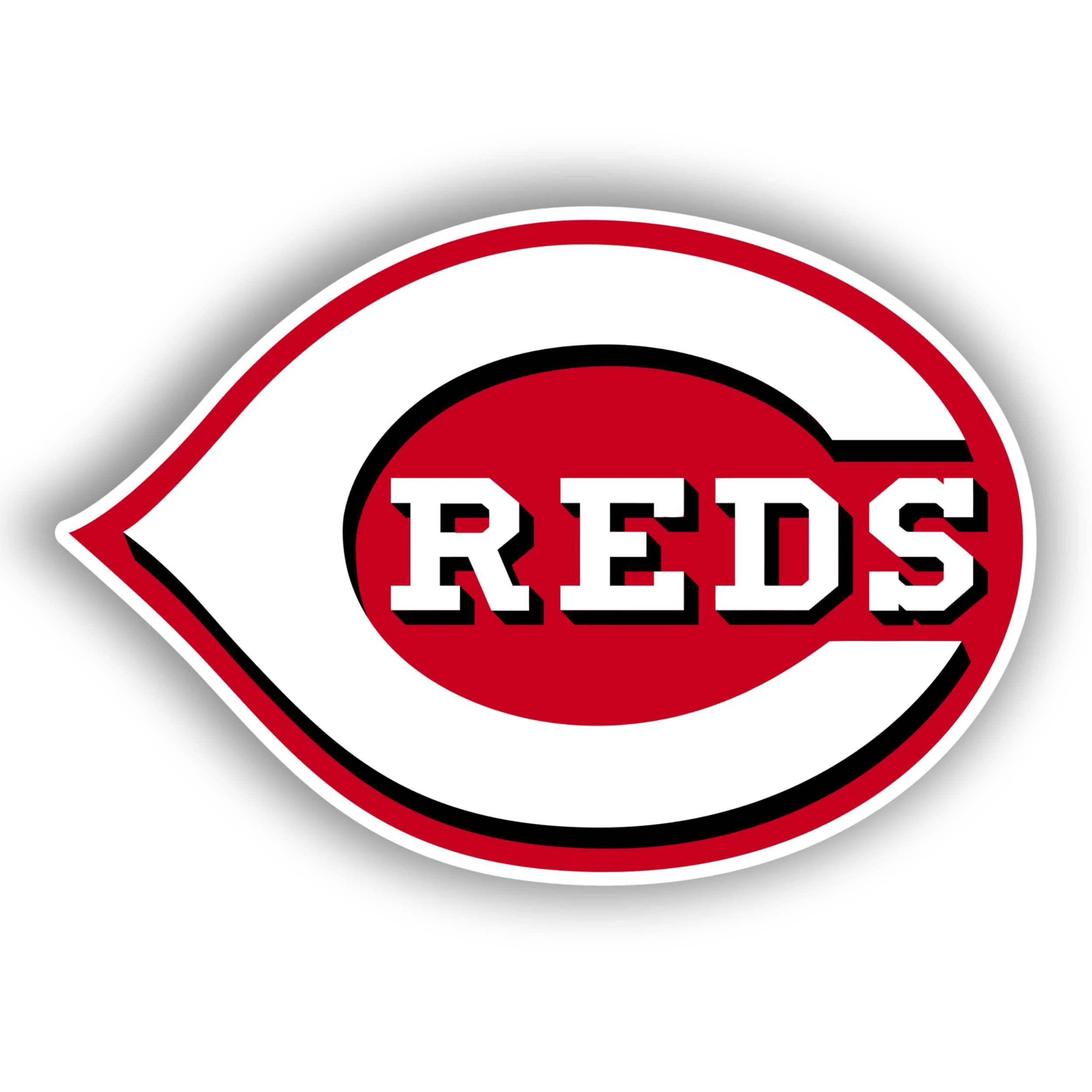 Cincinnati Reds - White C with Reds - Temporary Tattoo