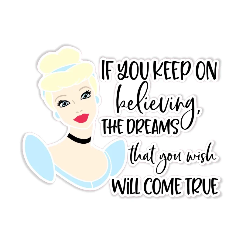 Cinderella Full Color Vinyl Sticker - Custom Size