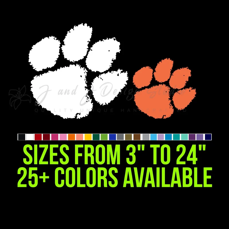 Clemson Tigers Vinyl Decal - Custom Size