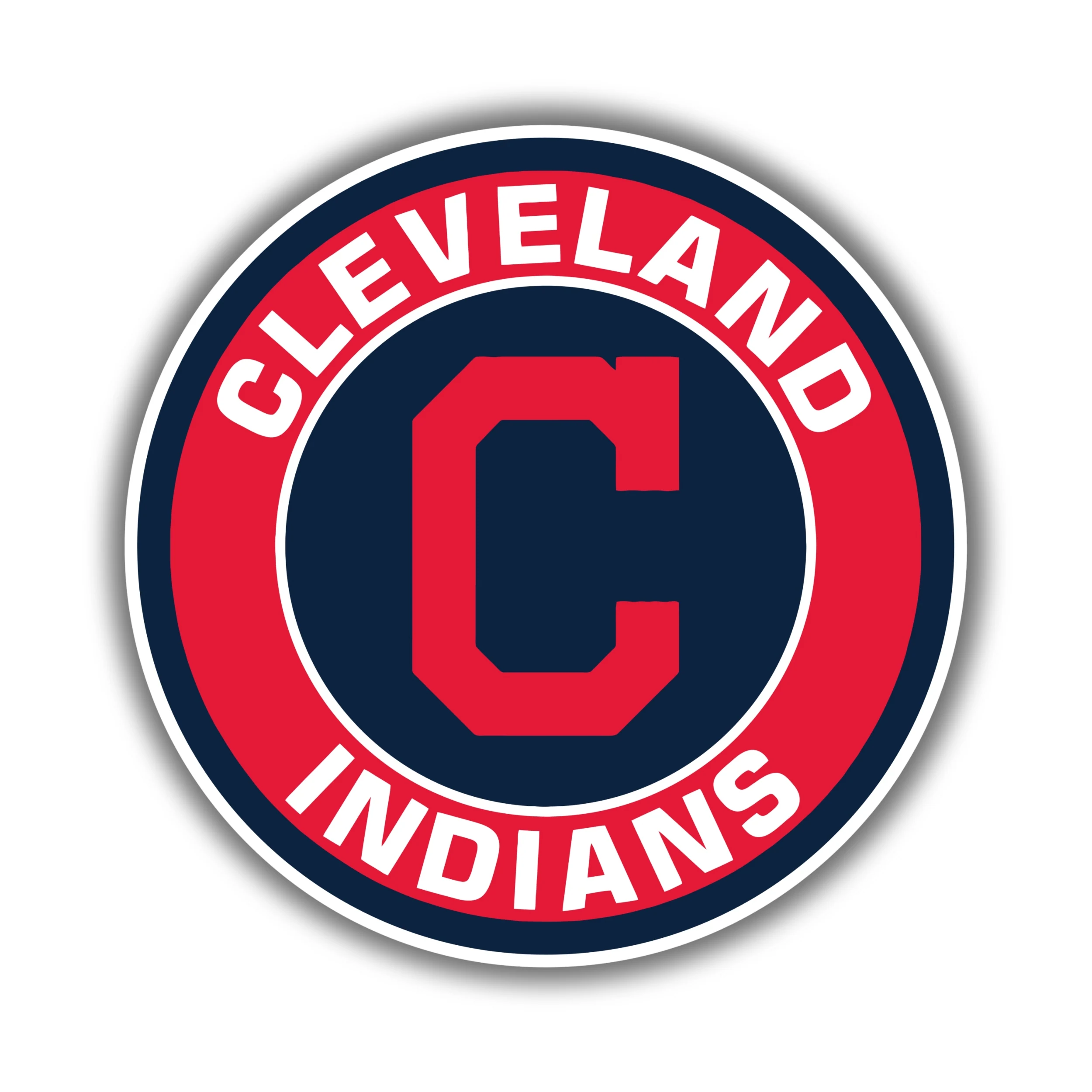 Cleveland Indians - Blue and Red Circle - Iron On DTF Transfer - Custom Size